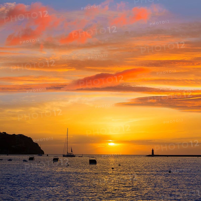 Mallorca port de Andratx sunset in Mallorca at Balearic islands of spain