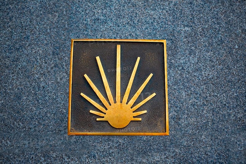 Saint James Way sign in Salamanca along the Via de la Plata of spain