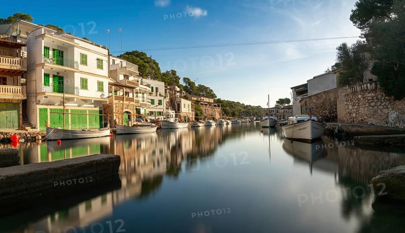 Puerto de Cala Figuera, Spain, 22 Janaury, 2024: long exposure view of the picturesque village and harbor at Cala Figuera on Mallorca, Europe