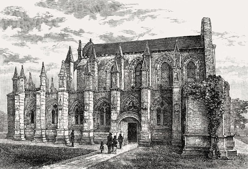 Rosslyn Chapel, Roslin, North front, Scotland, 19th century
