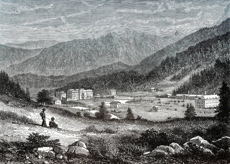Kurort St. Moritz, Alpenort im Engadin in der Schweiz, 19.