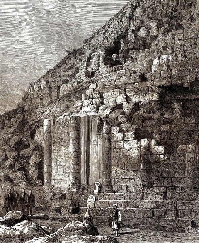 Madghacen oder Medracen, ein königlicher Mausoleum-Tempel der numidischen Berberkönige, in der Nähe der Stadt Batna in Aurasius Mons in Numidien, Algerien