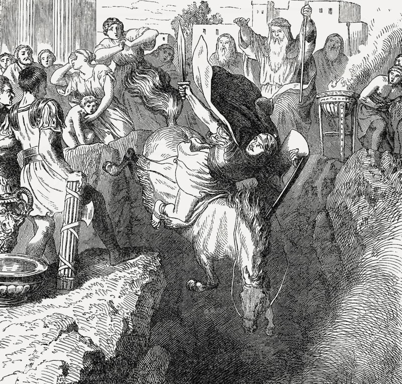 The Sacrificial Death of Marcus Curtius, Ancient Rome