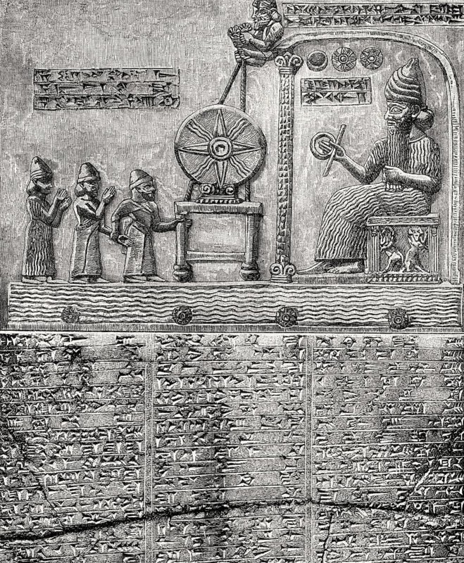 Sun God Tablet from Sippar, Neo-Babylonian Empire, Iraq, 9th century BCE, Asia