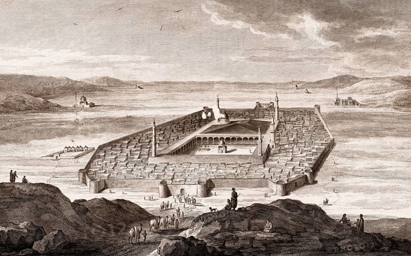 Al-Masjid an-Nabawimm, The Prophet's Mosque, city of Medina, Al Madinah Province, Saudi Arabia, 19th century, Asia