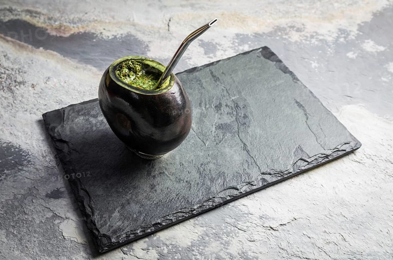 Traditional gaucha drink, chimarrao mate, folk drink from Brazil, Paraguay, Uruguay and Argentina, South America