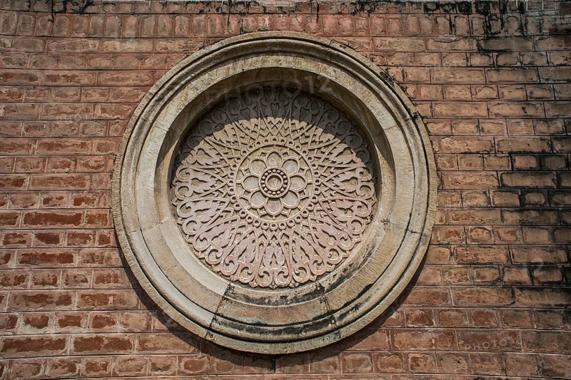 Circular design on Baroda Museum and Picture Gallery, Gujarat, India, Asia