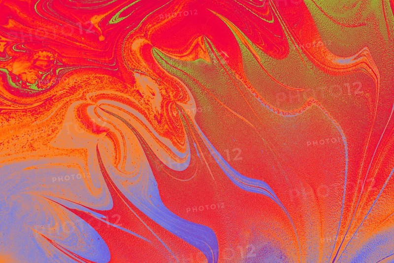 Beautiful abstract art of Ebru marbling painting techniques on water with acrylic paints