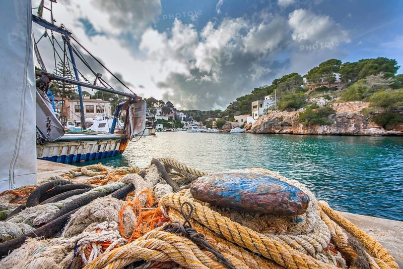 In the harbor of Cala Figuera Mallorca Spain