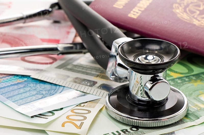 Banknotes with stethoscope