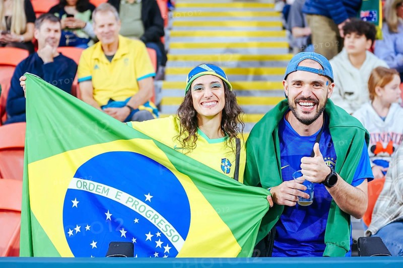 BRISBANE, AUSTRALIA, JULY 29: Fans as Brazil plays France at the FIFA Women's World Cup Australia & New Zealand 2023 at Brisbane Stadium on July 29, 2023