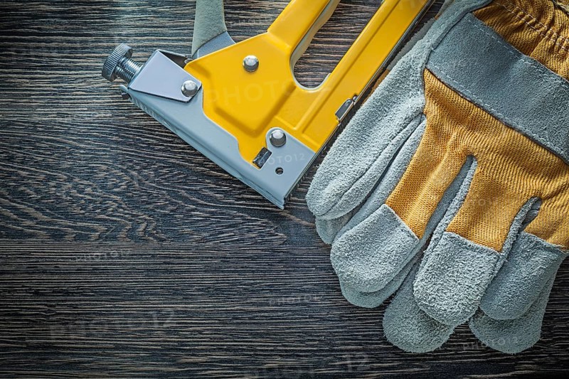 Construction forklift safety gloves top view