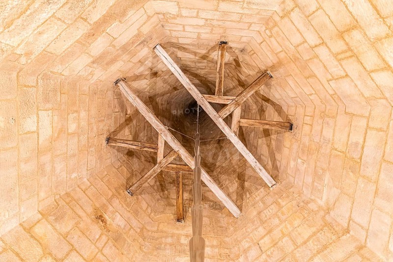 La Rochelle, France, August 7, 2018: Interior low angle view of Tower of the Lantern, Europe