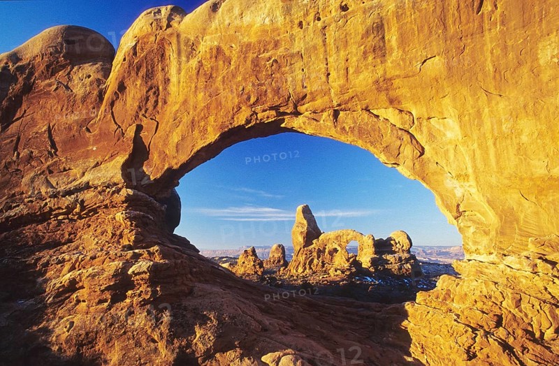 Arches National Park, Turret Arch and Northern Window, Arches NP, Utah, United States, North America