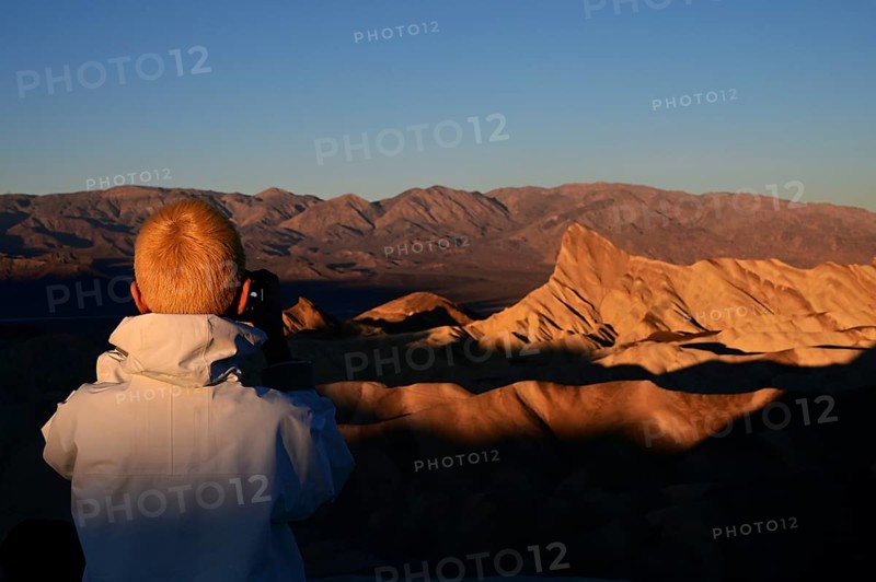 Sunrise at Zabriskie Point in Death Valley National Park, California, USA, North America