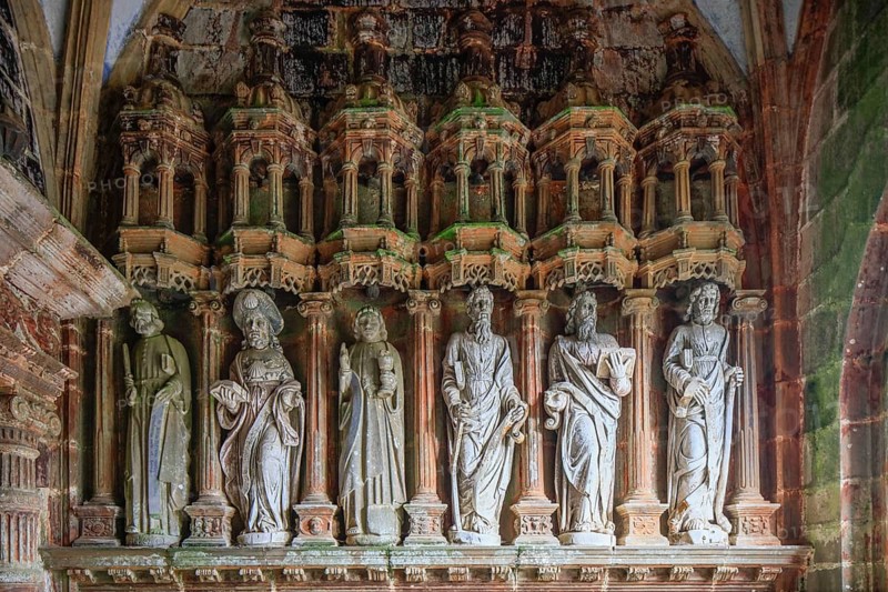 Enclosed parish Enclos paroissial, church Eglise Saint-Miliau, Guimiliau, department Finistere Penn-ar-Bed, region Bretagne Breizh, France, Europe