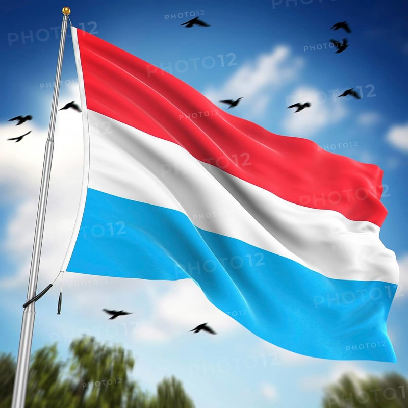 Flag of Luxembourg, This is a computer generated and 3d rendered image