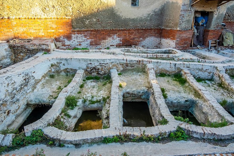 Tannery Tanks in Tetouan, Morocco for Dyeing Leather and clothing