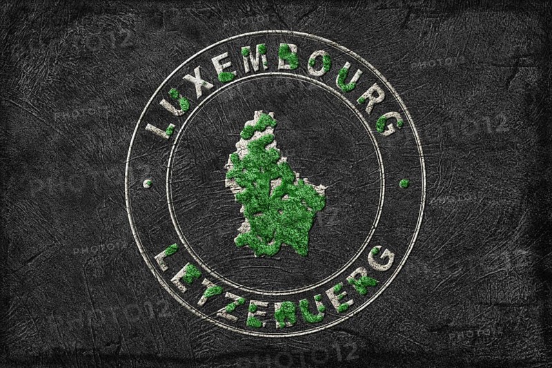 Map of Luxembourg Reforestation Green Agenda, Climate Message