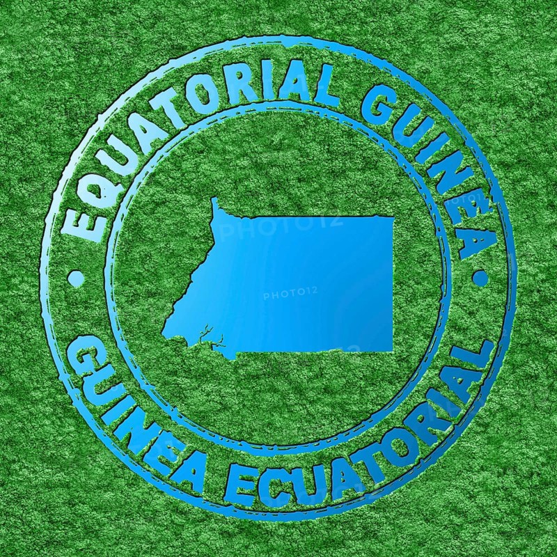 Map of Equatorial Guinea, Forest with Water Map, CO2 Reduction