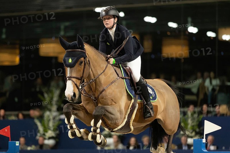 Sanne Thijssen of Netherlands competes in 1.60m FEI Jumping World Cup at Jumping Amsterdam in Amsterdam, The Netherlands, Europe