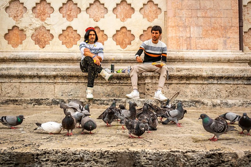 Perugia, Italy - May 30, 2024: People enjoying themselves in street of Perugia, Umbia - Italy
