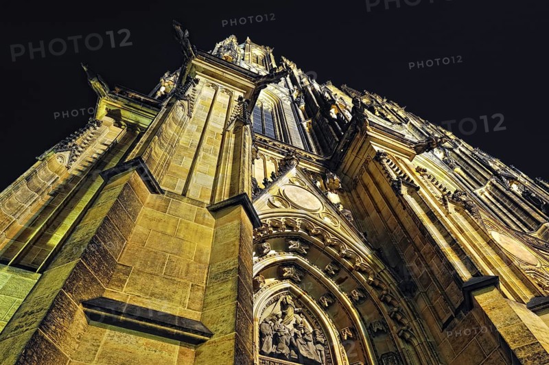 Prague. St Vitus Cathedral in the dark