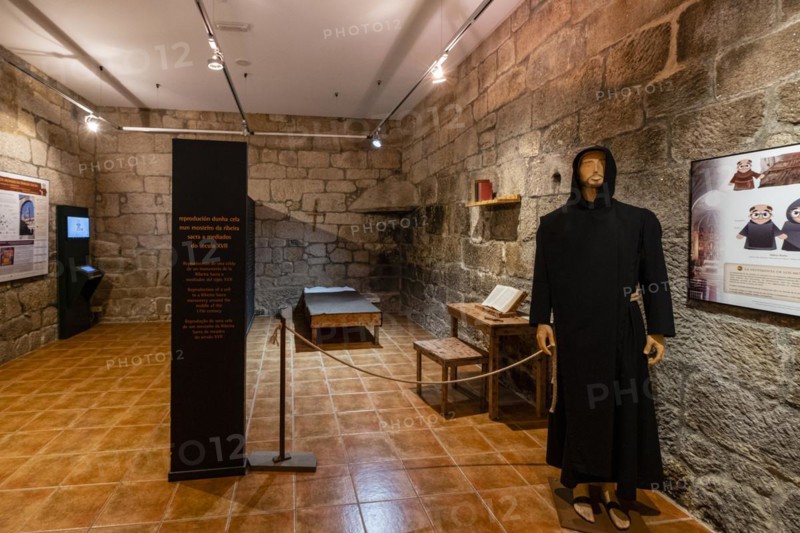 Casa Prioral, centro de interpretación de la Ribeira Sacra, monasterio de San Pedro de Rocas, Esgos, Ourense, Galicia, Spain, Europe