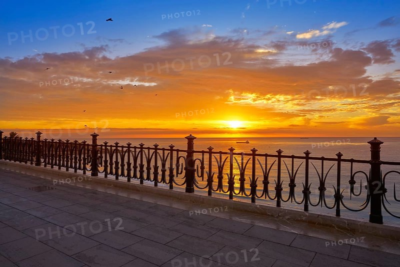 Tarragona Balcony of Europe at sunrise in Catalonia