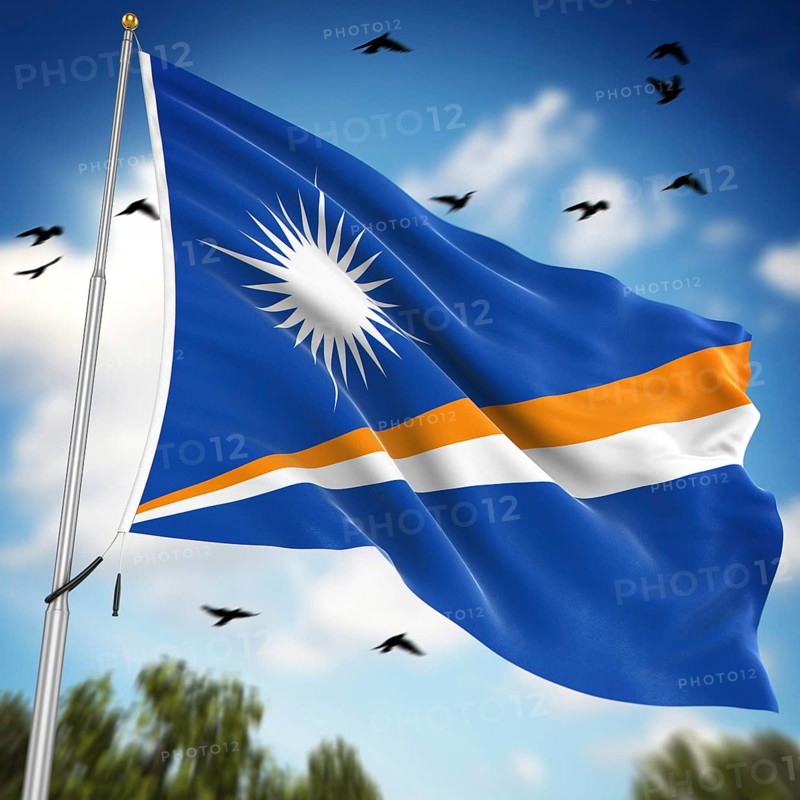 Flag of the Marshall Islands, This is a computer generated and 3d rendered image