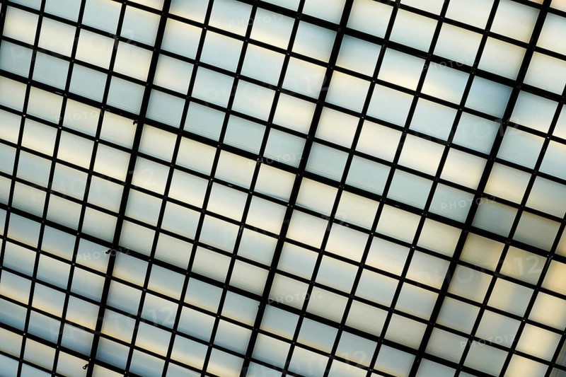 Glass roof construction to capture daylight