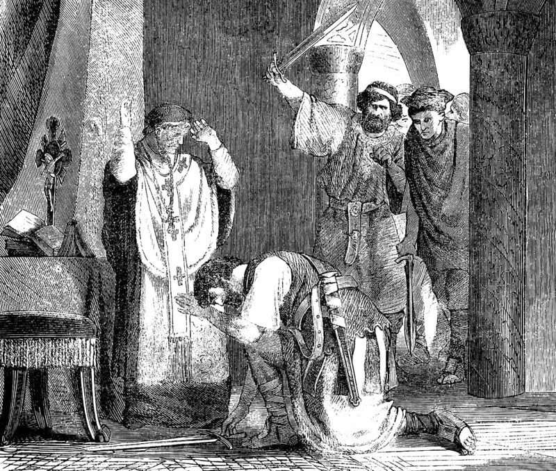 Pope Sergius I, c.?650 – 701, and his bodyguard protospatharios Zacharias