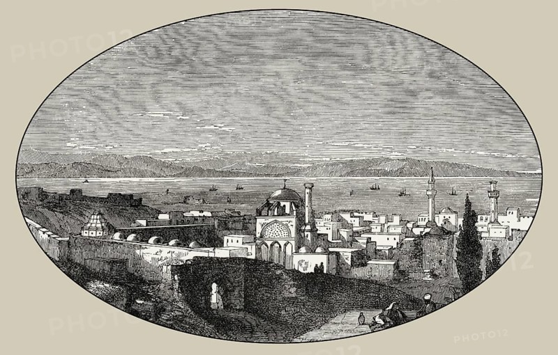 View of Acre city, Lebanon, today Northern District of Israel, c. 1840, Asia