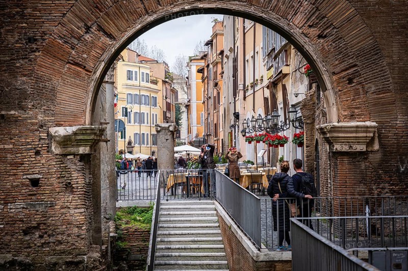 Octavia Portico, 27 a. C, Jewish ghetto of Rome, Rome, Lazio, Italy, Europe