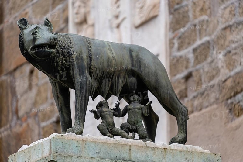 Luperca, the she-wolf who according to Roman mythology nursed Romulus and Remus, founders of Rome, Rome, Lazio, Italy, Europe