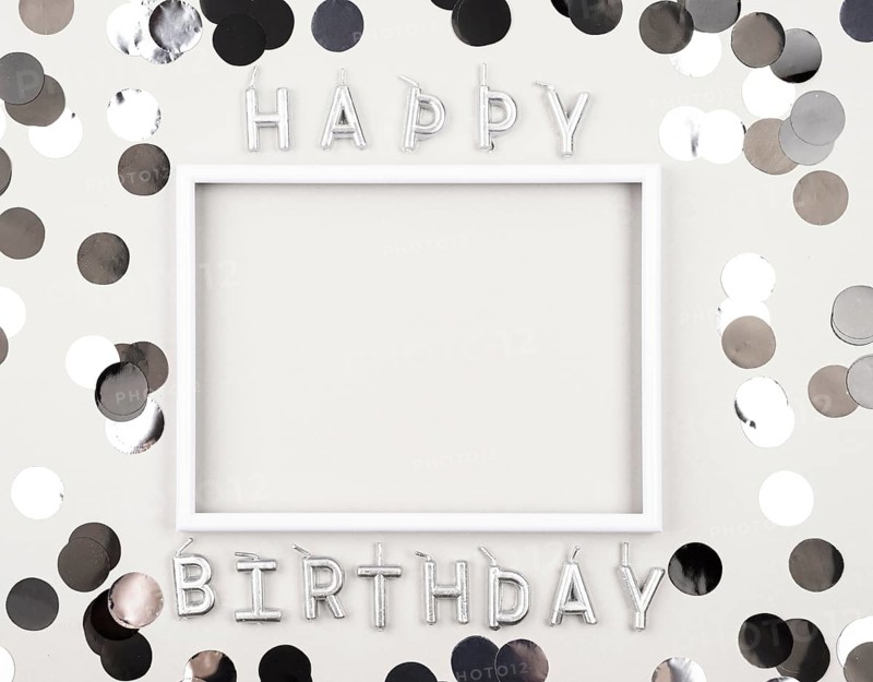 View birthday decorations with frame