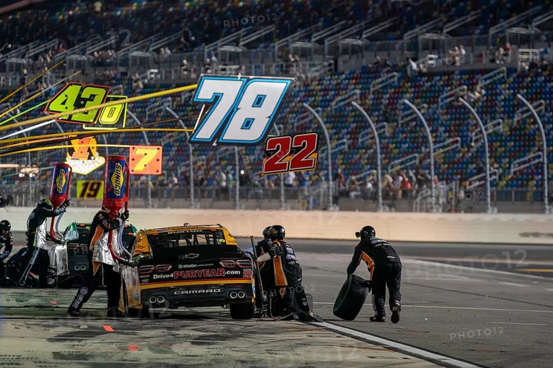 NASCAR Xfinity Driver, Jeb Burton (22) races for position for the WAWA 250 Powered by Coca-Cola at the Daytona International Speedway in Daytona FL