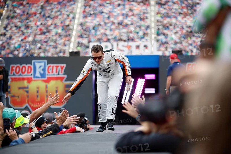 AJ Allmendinger gets ready for the Food City 500 in Bristol, TN, USA, North America