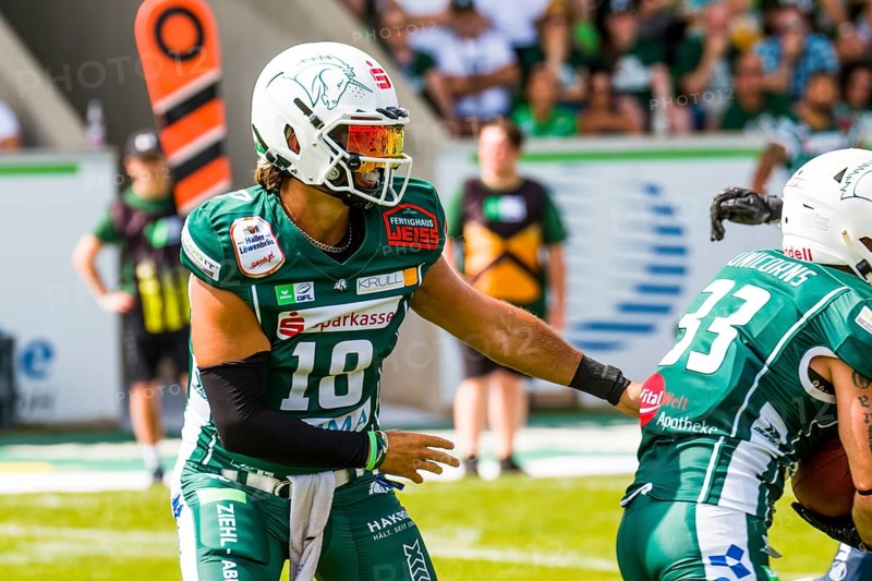 German Football League, Game: Schwäbisch Hall Unicorns, Ravensburg Razorbacks in the Optima Sportpark in Schwäbisch Hall Germany on 29. June. 2024