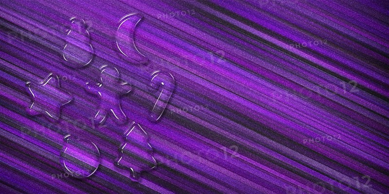 Christmas Cookies Holiday greeting card, Christmas greeting card, New Year violet glitter background, 3d cookies Christmas poster