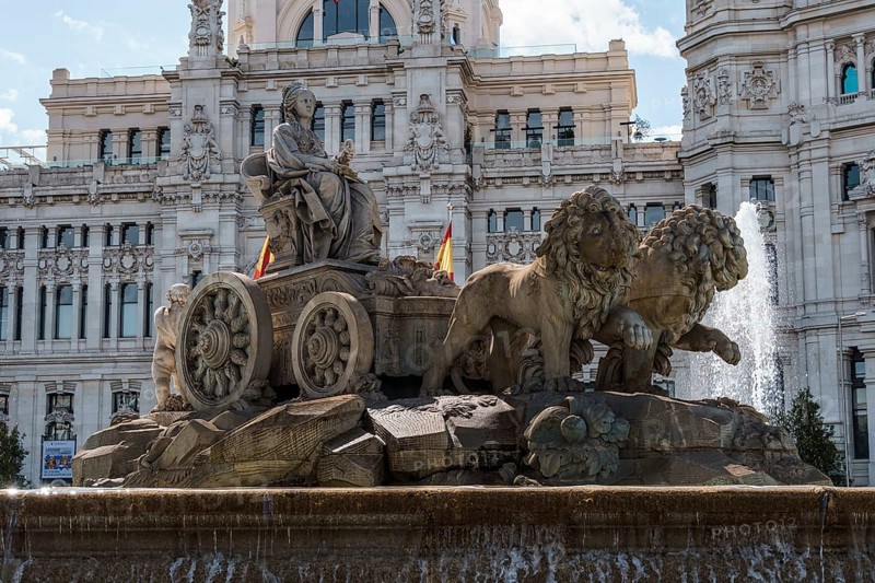 Madrid, Spain, May, 19, 2024: Fountain of Cibeles, Europe