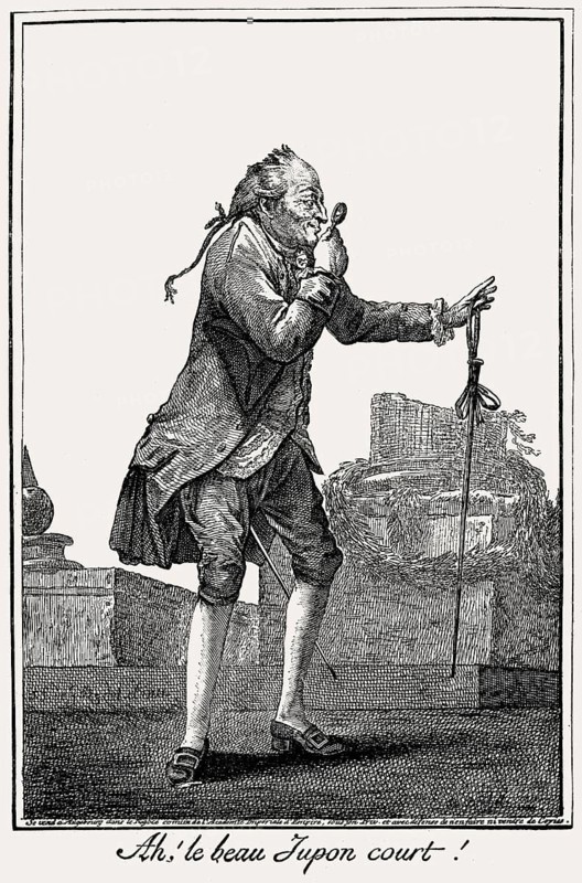 Caricature on the galant style in Germany, 18th century