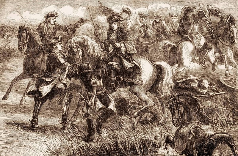 John Churchill, 1st Duke of Marlborough at the Battle of Ramillies, 23 May 1706, War of the Spanish Succession, From British Battles on Land and Sea, by James Grant