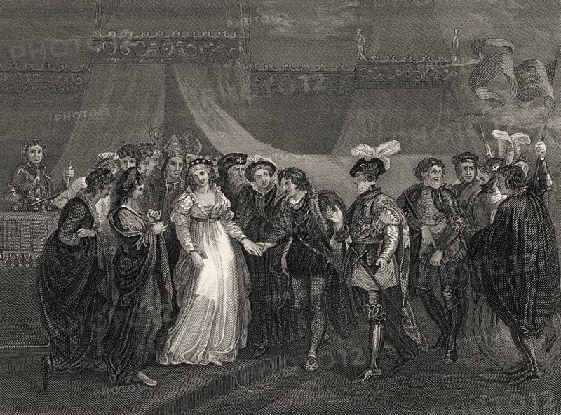 Catherine of Valois presented to her future husband Henry V of England, Great Britain