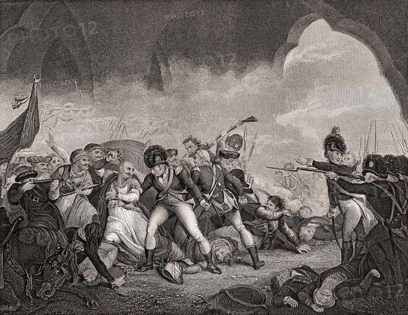 Death of Tipu Sultan, 4. Mai 1799 in Srirangapatna in the Fourth Mysore War