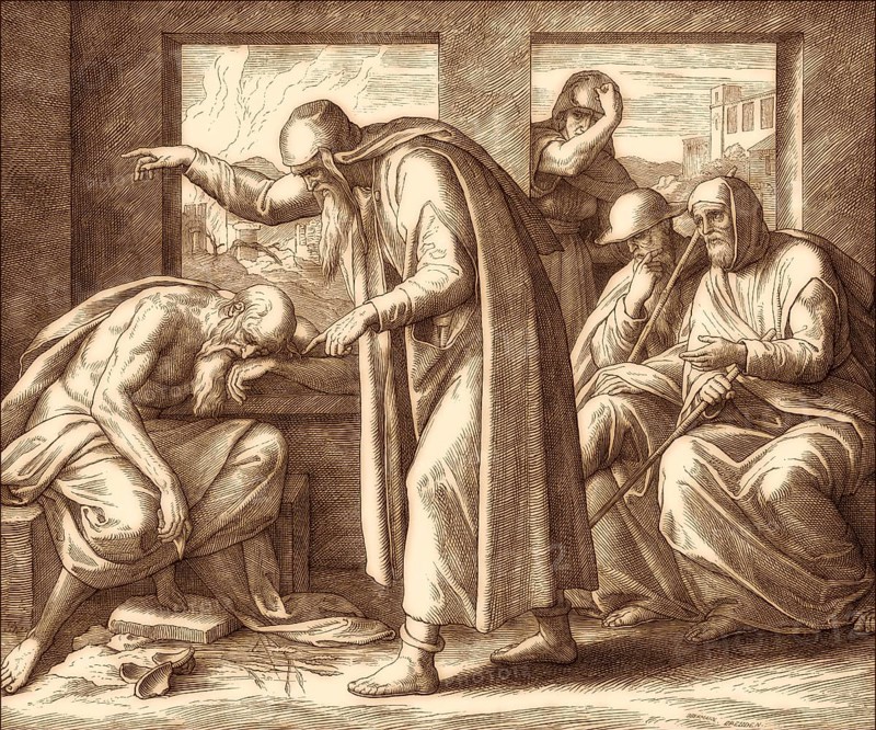 Job's Affliction, Old Testament, by Julius Schnorr von Carolsfeld