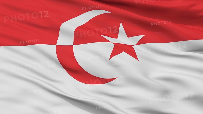Islamic State Of Indonesia Flag, Closeup View