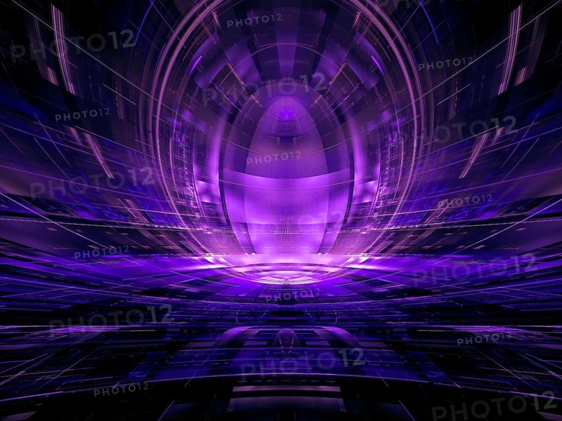 Concept virtual reality, sci fi or esoteric background - abstract computer generated 3d illustration. Digital art: gate, portal or space station. For posters, collages, banners