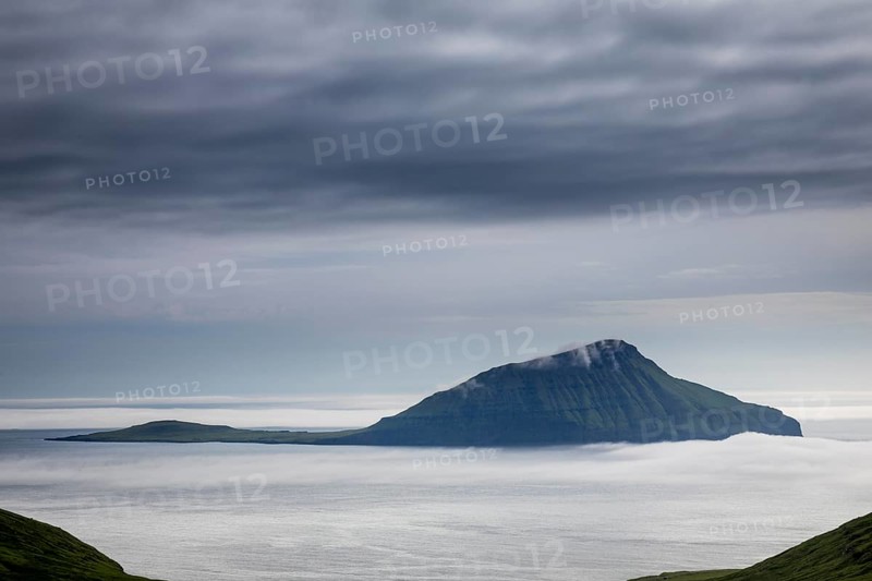 The wild landscape of the Faroe Islands in the North Atlantic