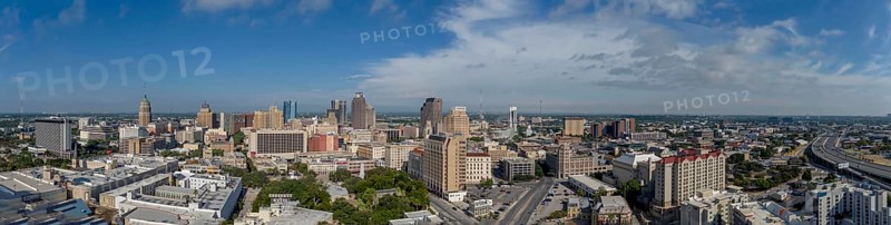Aerial View of the city of San Antonio. The city is the seventh-most populous in the United States, the second-largest in the Southern United States, and the second-most populous in Texas after Houston